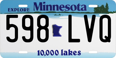 MN license plate 598LVQ