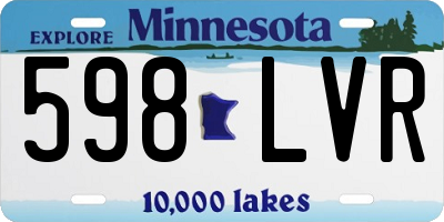 MN license plate 598LVR