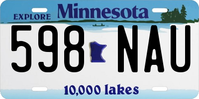 MN license plate 598NAU