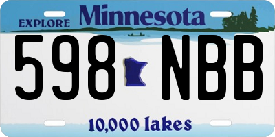 MN license plate 598NBB