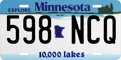 MN license plate 598NCQ