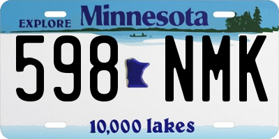 MN license plate 598NMK