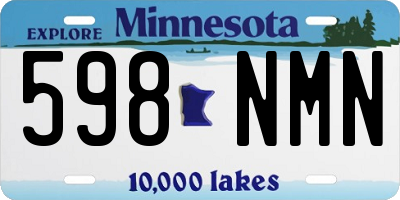 MN license plate 598NMN