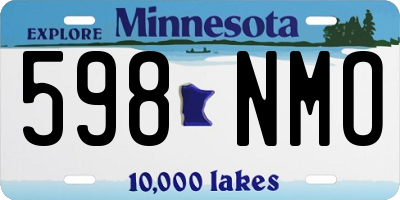 MN license plate 598NMO