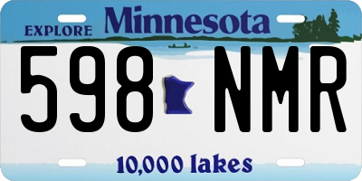 MN license plate 598NMR