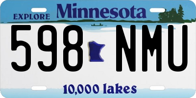 MN license plate 598NMU