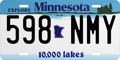 MN license plate 598NMY