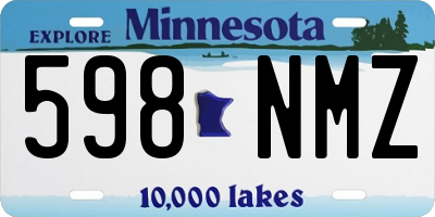 MN license plate 598NMZ