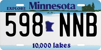 MN license plate 598NNB