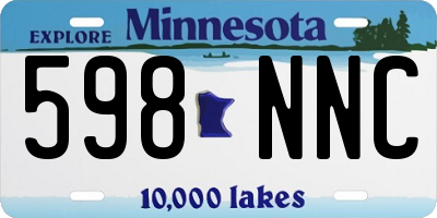 MN license plate 598NNC