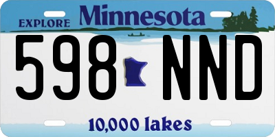 MN license plate 598NND
