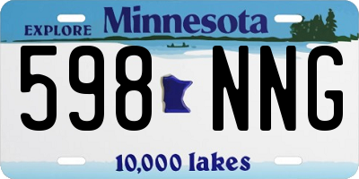 MN license plate 598NNG