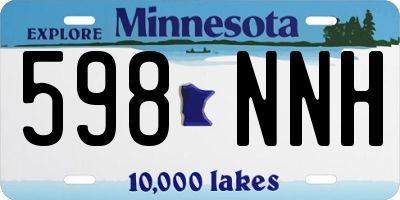 MN license plate 598NNH