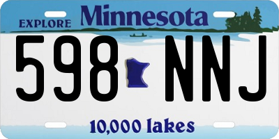 MN license plate 598NNJ
