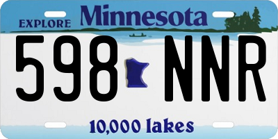 MN license plate 598NNR