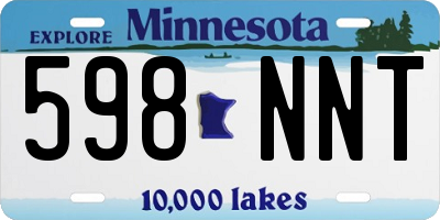 MN license plate 598NNT