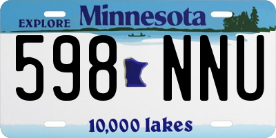 MN license plate 598NNU