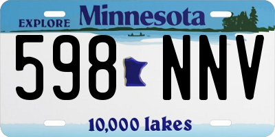 MN license plate 598NNV