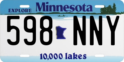 MN license plate 598NNY