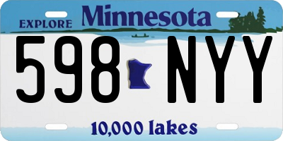 MN license plate 598NYY