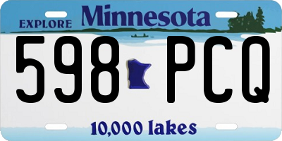 MN license plate 598PCQ