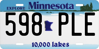 MN license plate 598PLE