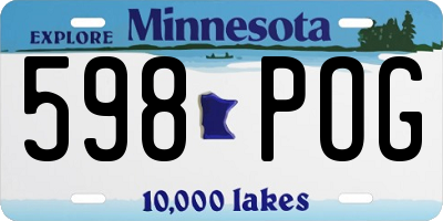 MN license plate 598POG