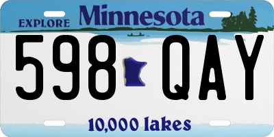 MN license plate 598QAY