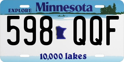 MN license plate 598QQF