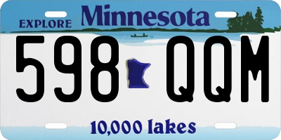 MN license plate 598QQM