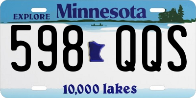 MN license plate 598QQS