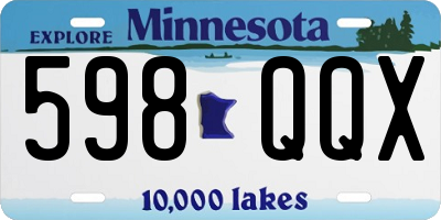 MN license plate 598QQX