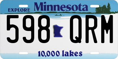 MN license plate 598QRM
