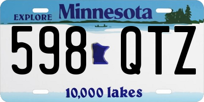 MN license plate 598QTZ