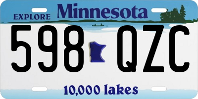 MN license plate 598QZC