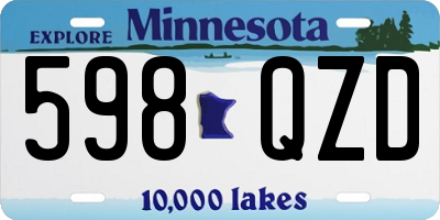 MN license plate 598QZD