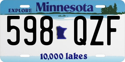 MN license plate 598QZF