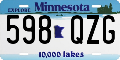 MN license plate 598QZG