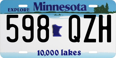 MN license plate 598QZH