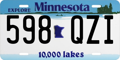 MN license plate 598QZI