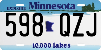 MN license plate 598QZJ