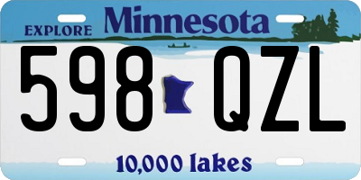 MN license plate 598QZL