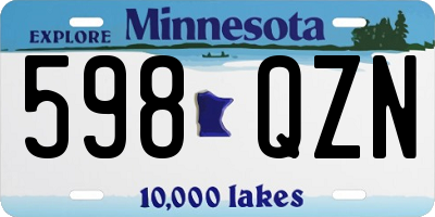 MN license plate 598QZN