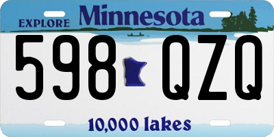 MN license plate 598QZQ
