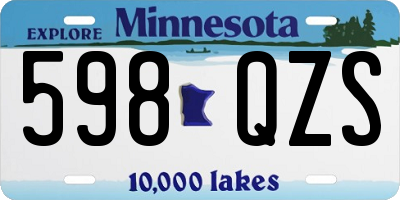 MN license plate 598QZS
