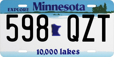 MN license plate 598QZT