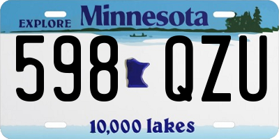 MN license plate 598QZU
