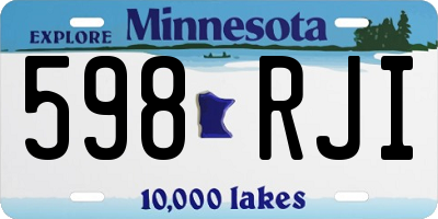 MN license plate 598RJI