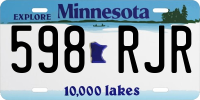 MN license plate 598RJR