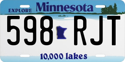 MN license plate 598RJT